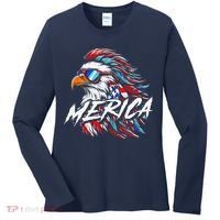 Merica Mullet Eagle Funny 4th Of July Women's Long Sleeve Shirt thumb 0
