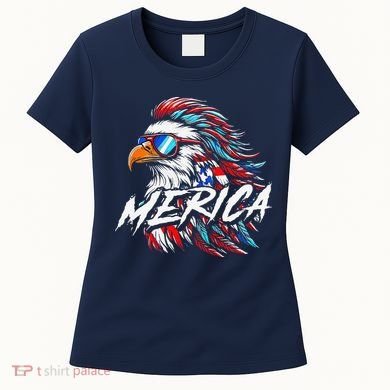 Merica Mullet Eagle Funny 4th Of July Women's T-Shirt
