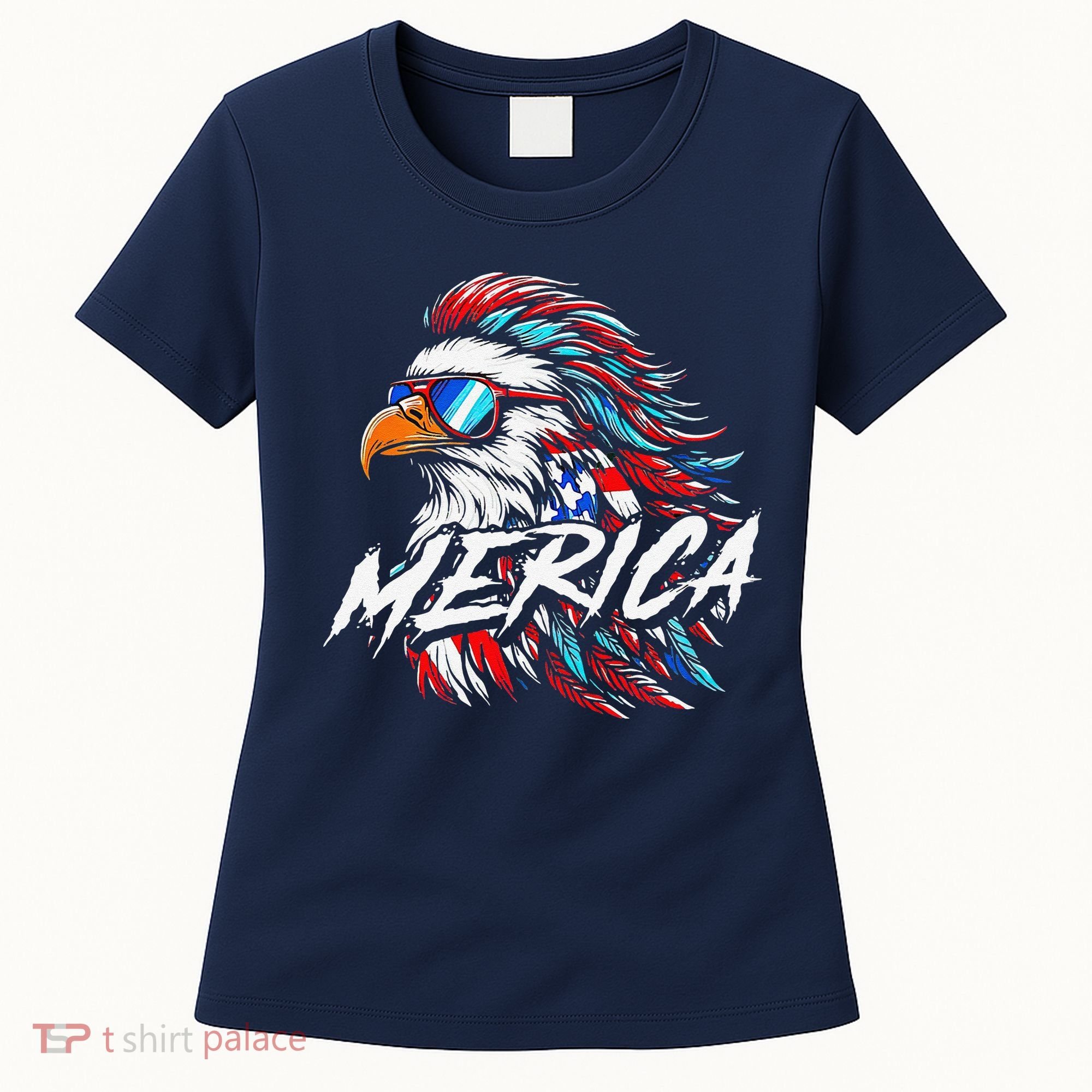 Merica Mullet Eagle Funny 4th Of July Women's T-Shirt