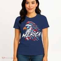 Merica Mullet Eagle Funny 4th Of July Women's T-Shirt thumb 4