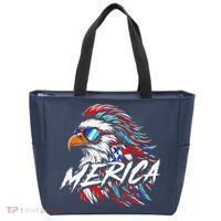 Merica Mullet Eagle Funny 4th Of July Tote Bag thumb 0