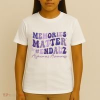 Memories Matter End Alz AlzheimerS Awareness T-Shirt thumb 4