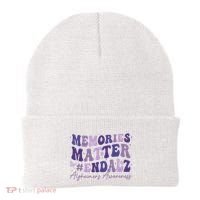 Memories Matter End Alz AlzheimerS Awareness Beanie thumb 0
