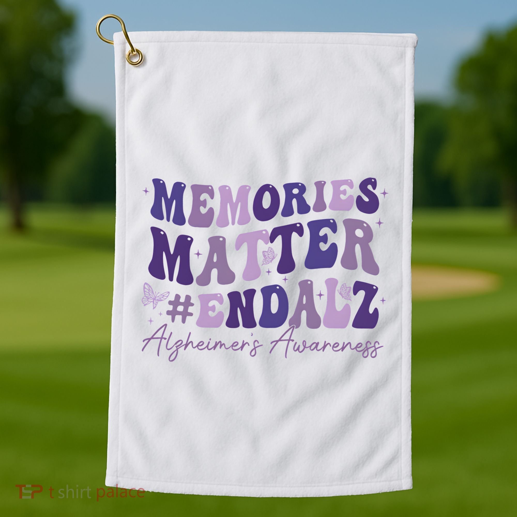 Memories Matter End Alz AlzheimerS Awareness Golf Towel