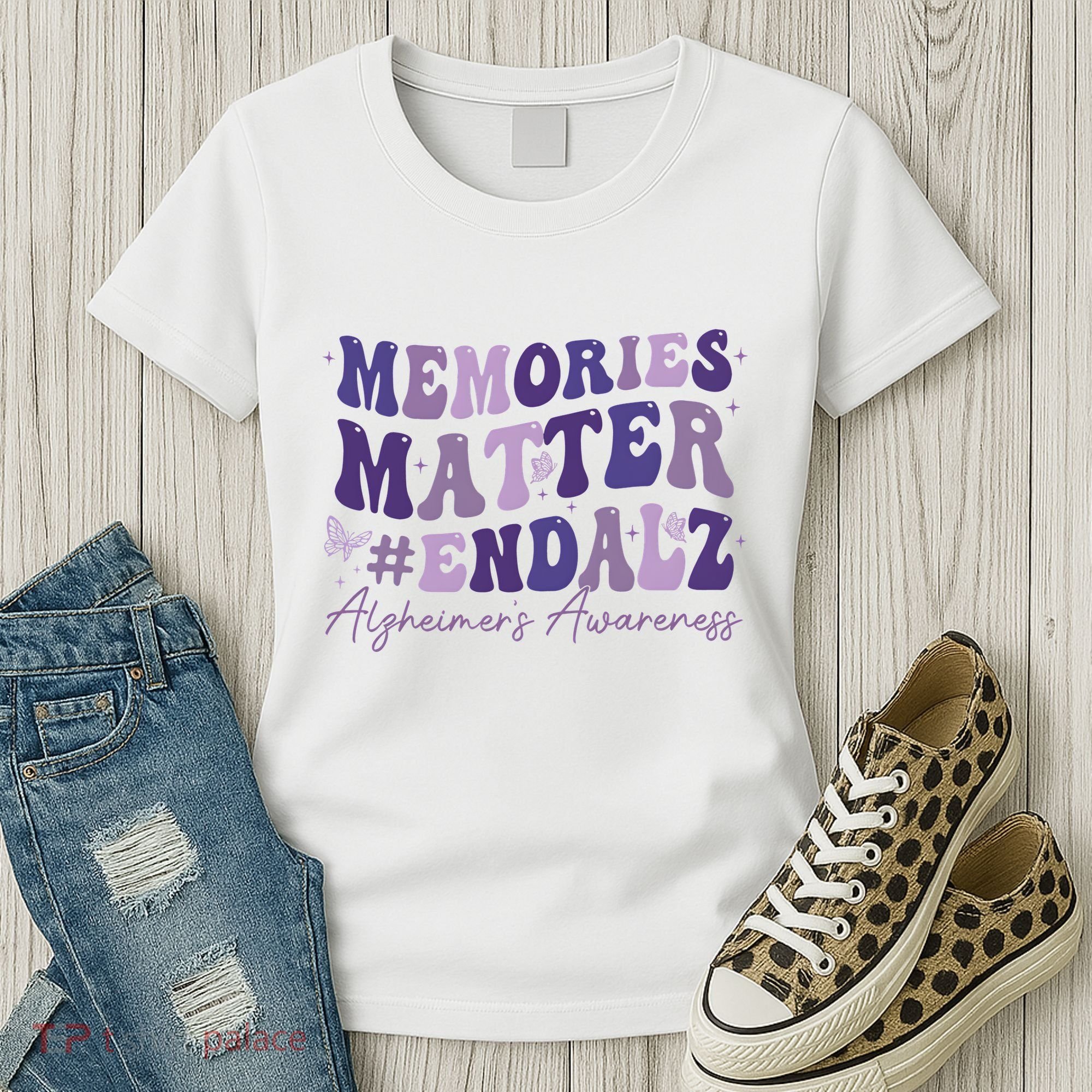Memories Matter End Alz AlzheimerS Awareness Women's T-Shirt