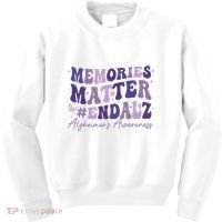Memories Matter End Alz AlzheimerS Awareness Kids Sweatshirt thumb 0