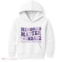 Memories Matter End Alz AlzheimerS Awareness Kids Hoodie thumb 0