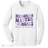 Memories Matter End Alz AlzheimerS Awareness Kids Long Sleeve Shirt thumb 0