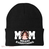 Mom Means Everything Cute Mothers Day Gift Beanie thumb 0