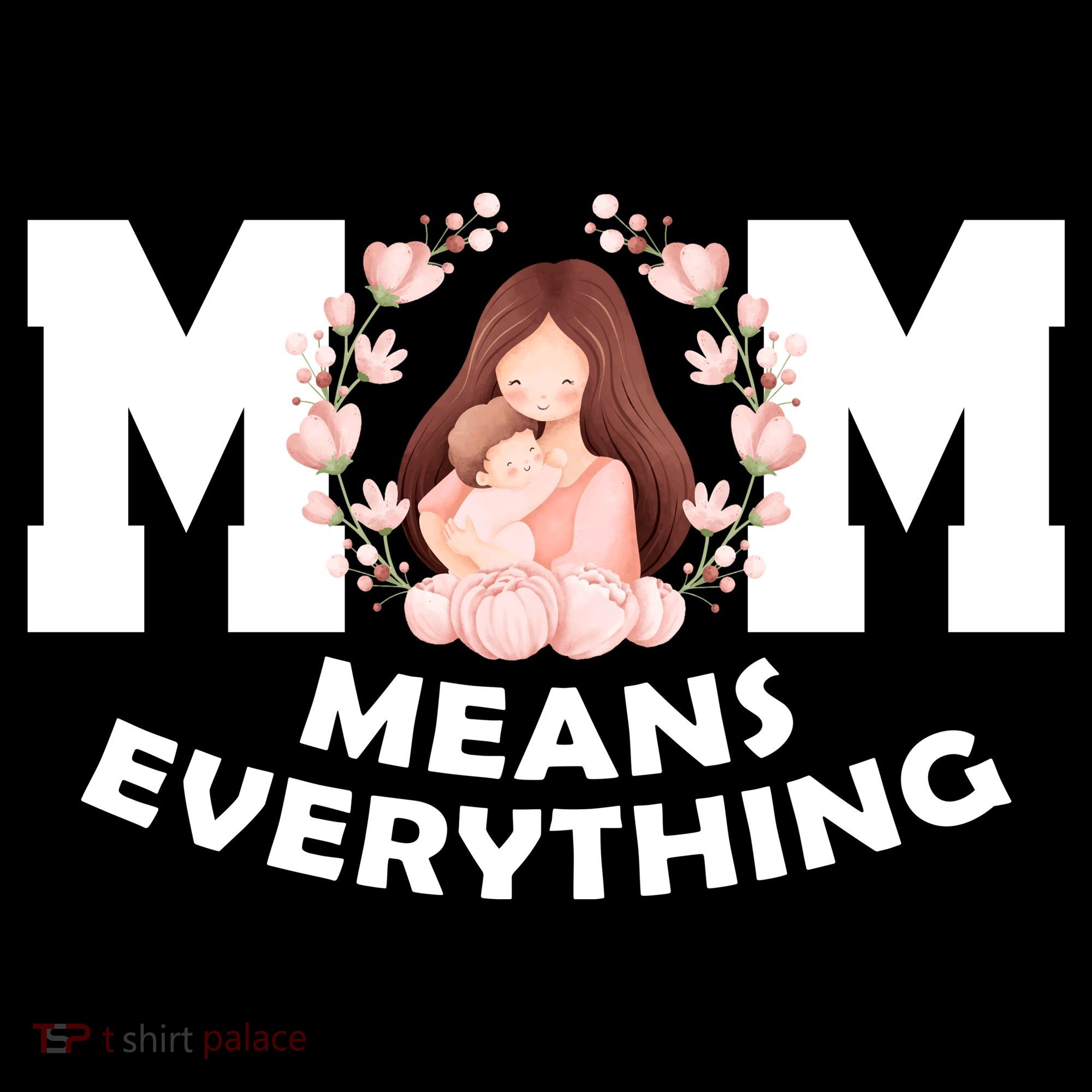 Mom Means Everything Cute Mothers Day Gift Women's Hoodie