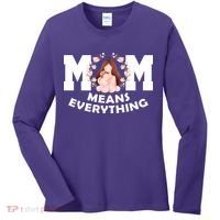 Mom Means Everything Cute Mothers Day Gift Women's Long Sleeve Shirt thumb 0