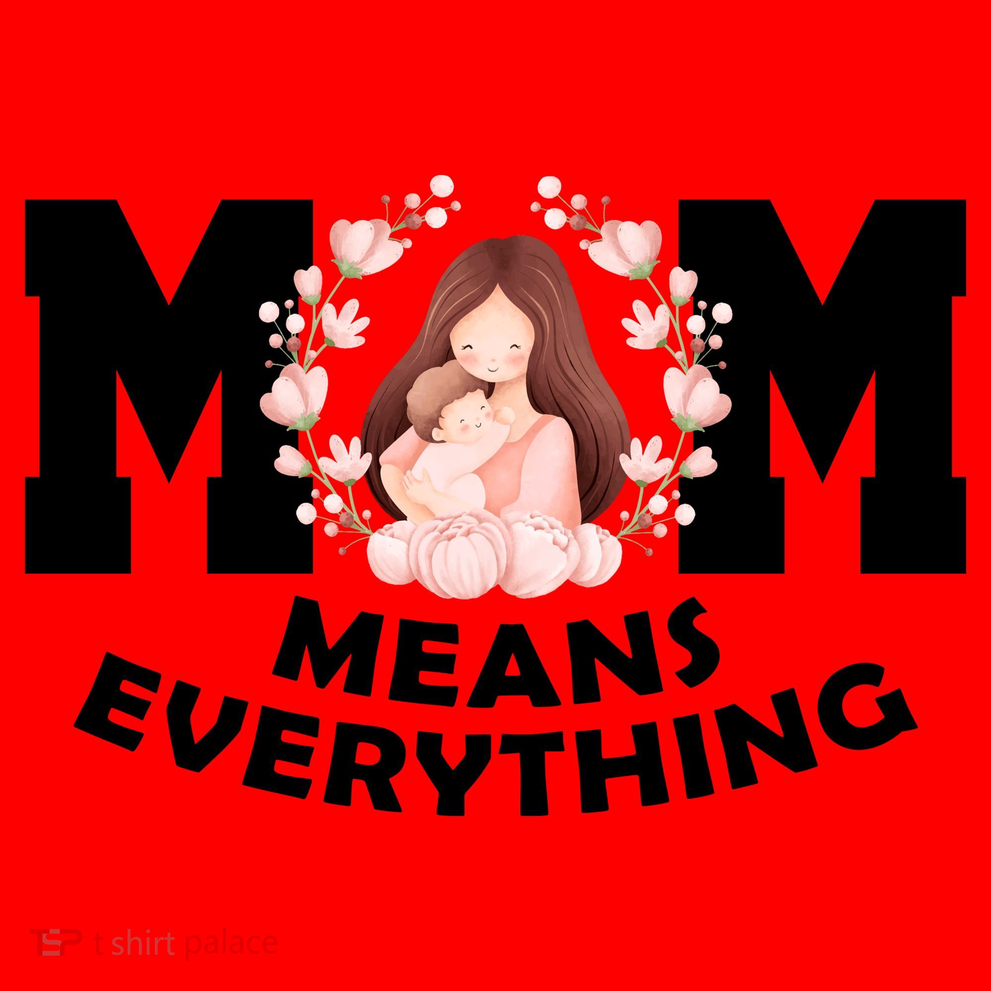 Mom Means Everything Cute Mothers Day Gift Santa Hat