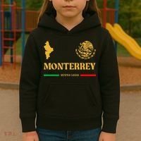 Monterrey Mexico Emblem Monterrey Kids Hoodie thumb 3