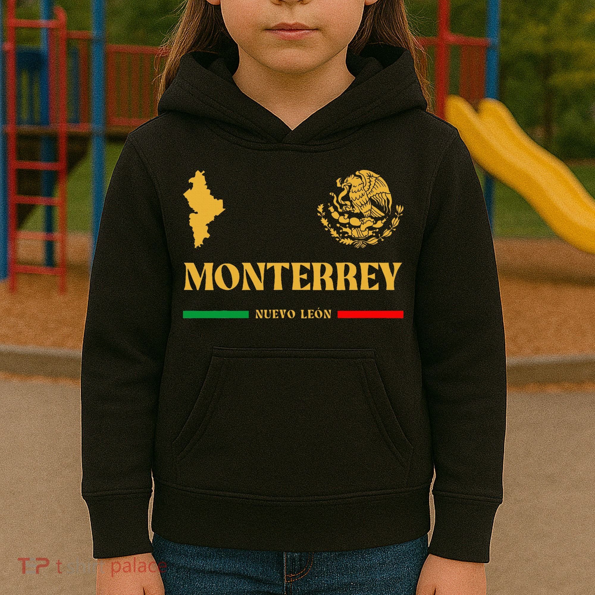Monterrey Mexico Emblem Monterrey Kids Hoodie