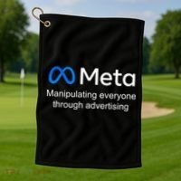 Meta Manipulating Everyone Through Advertising Golf Towel thumb 1