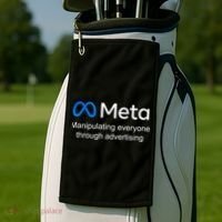 Meta Manipulating Everyone Through Advertising Golf Towel thumb 2