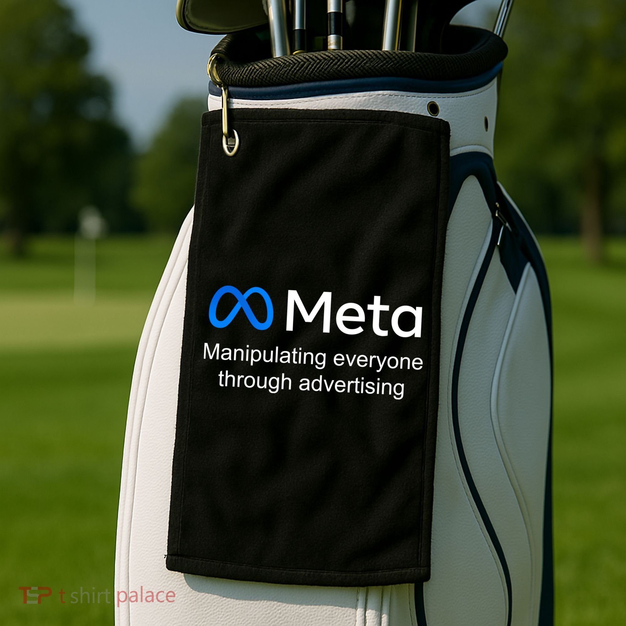 Meta Manipulating Everyone Through Advertising Golf Towel