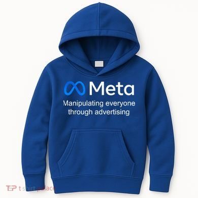 Meta Manipulating Everyone Through Advertising Kids Hoodie