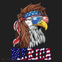 Merica Mullet Eagle Independence Day Women's Sweatshirt thumb 2