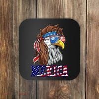 Merica Mullet Eagle Independence Day Coaster thumb 0