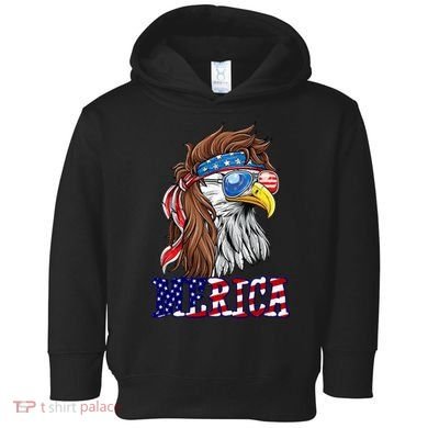 Merica Mullet Eagle Independence Day Toddler Hoodie
