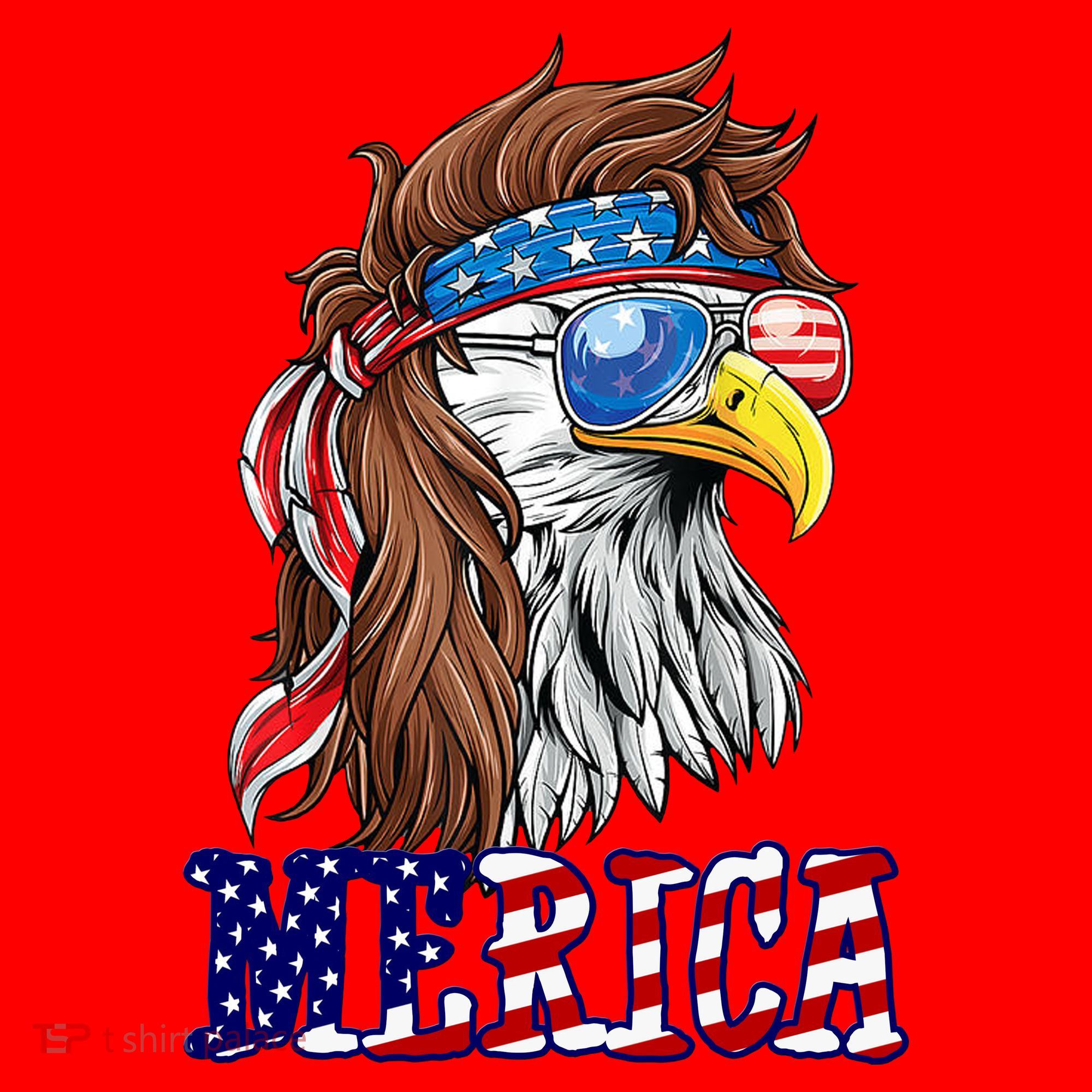 Merica Mullet Eagle Independence Day Santa Hat