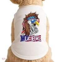 Merica Mullet Eagle Independence Day Doggie Tank thumb 0