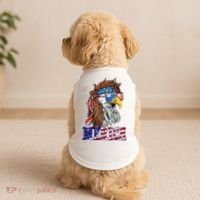 Merica Mullet Eagle Independence Day Doggie Tank thumb 2
