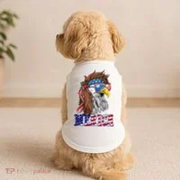 Merica Mullet Eagle Independence Day Doggie Tank thumb 2
