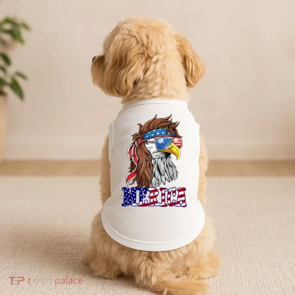 Merica Mullet Eagle Independence Day Doggie Tank
