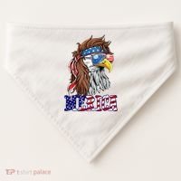 Merica Mullet Eagle Independence Day USA-Made Doggie Bandana thumb 0