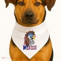Merica Mullet Eagle Independence Day USA-Made Doggie Bandana thumb 1