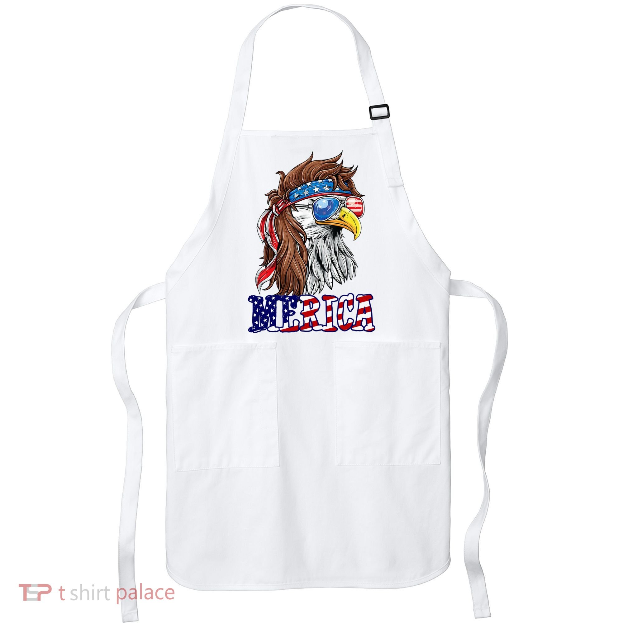 Merica Mullet Eagle Independence Day Apron