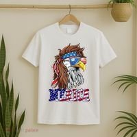 Merica Mullet Eagle Independence Day T-Shirt thumb 2