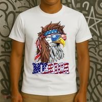 Merica Mullet Eagle Independence Day T-Shirt thumb 3