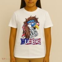 Merica Mullet Eagle Independence Day T-Shirt thumb 4