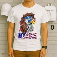 Merica Mullet Eagle Independence Day T-Shirt thumb 6