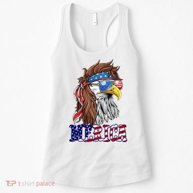 Merica Mullet Eagle Independence Day Women's Tank Top