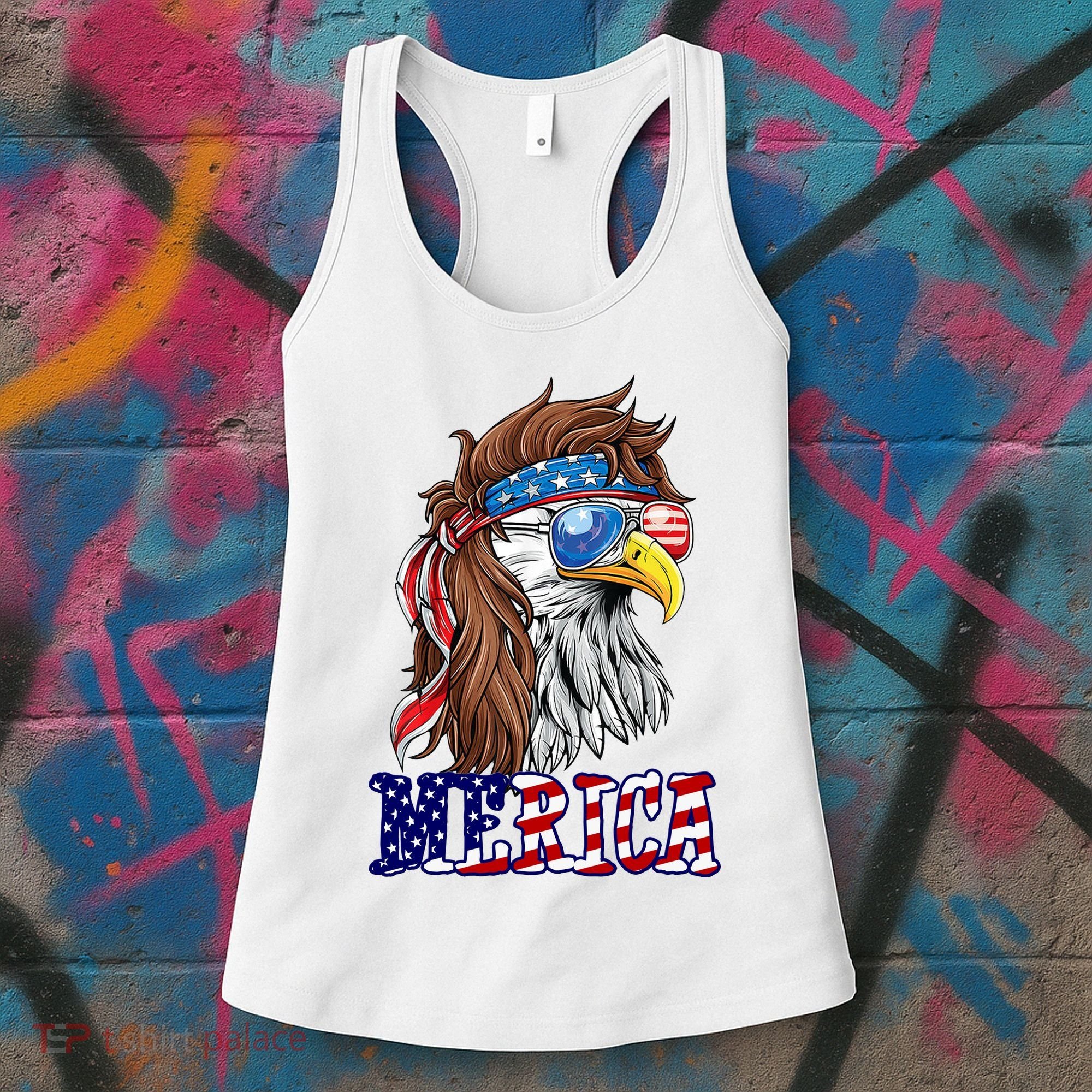 Merica Mullet Eagle Independence Day Women's Tank Top