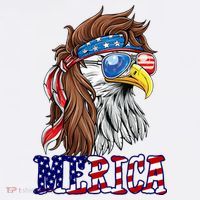Merica Mullet Eagle Independence Day Baby Bodysuit thumb 2