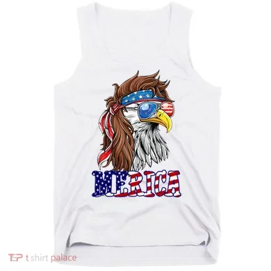 Merica Mullet Eagle Independence Day Tank Top