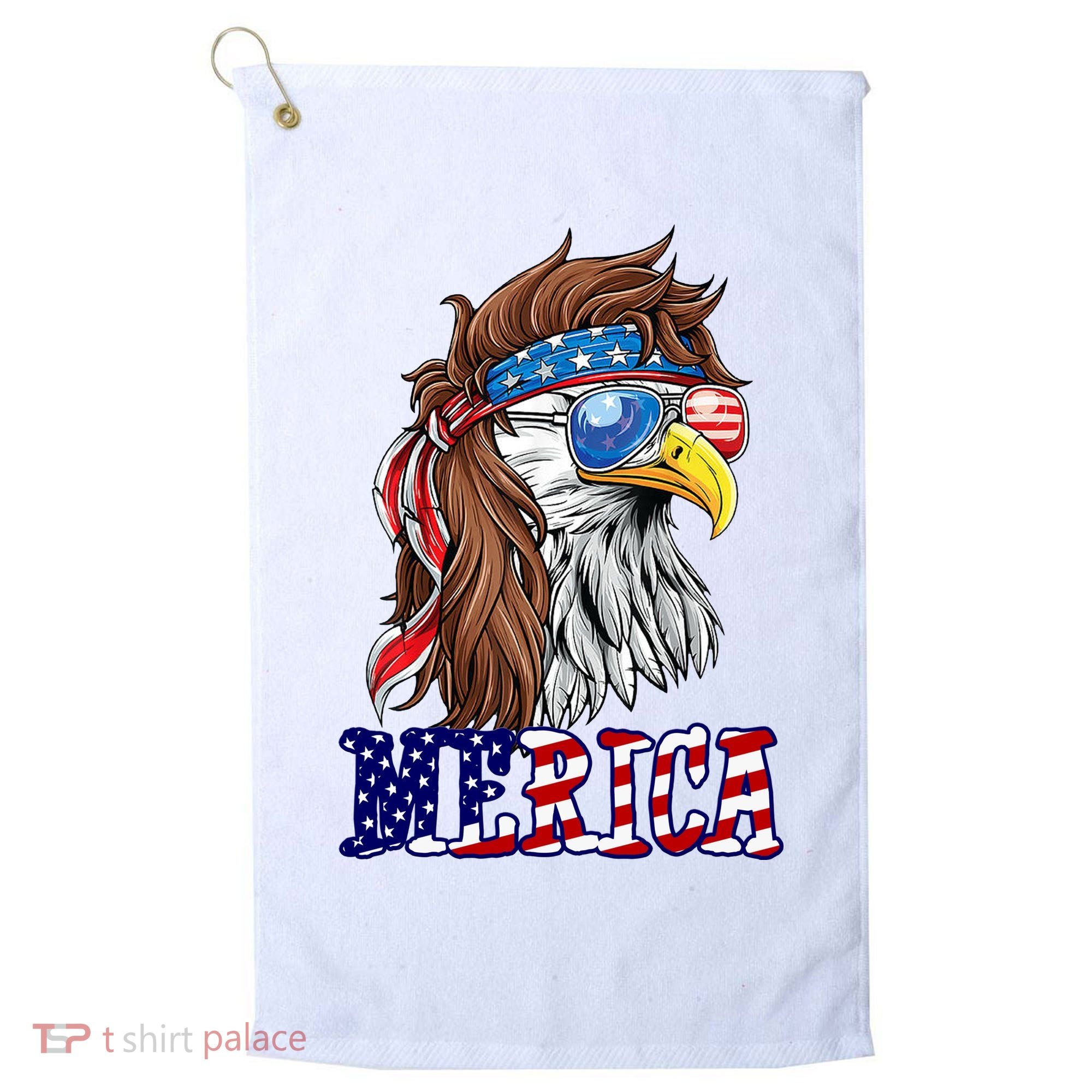 Merica Mullet Eagle Independence Day Golf Towel