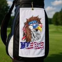Merica Mullet Eagle Independence Day Golf Towel thumb 2