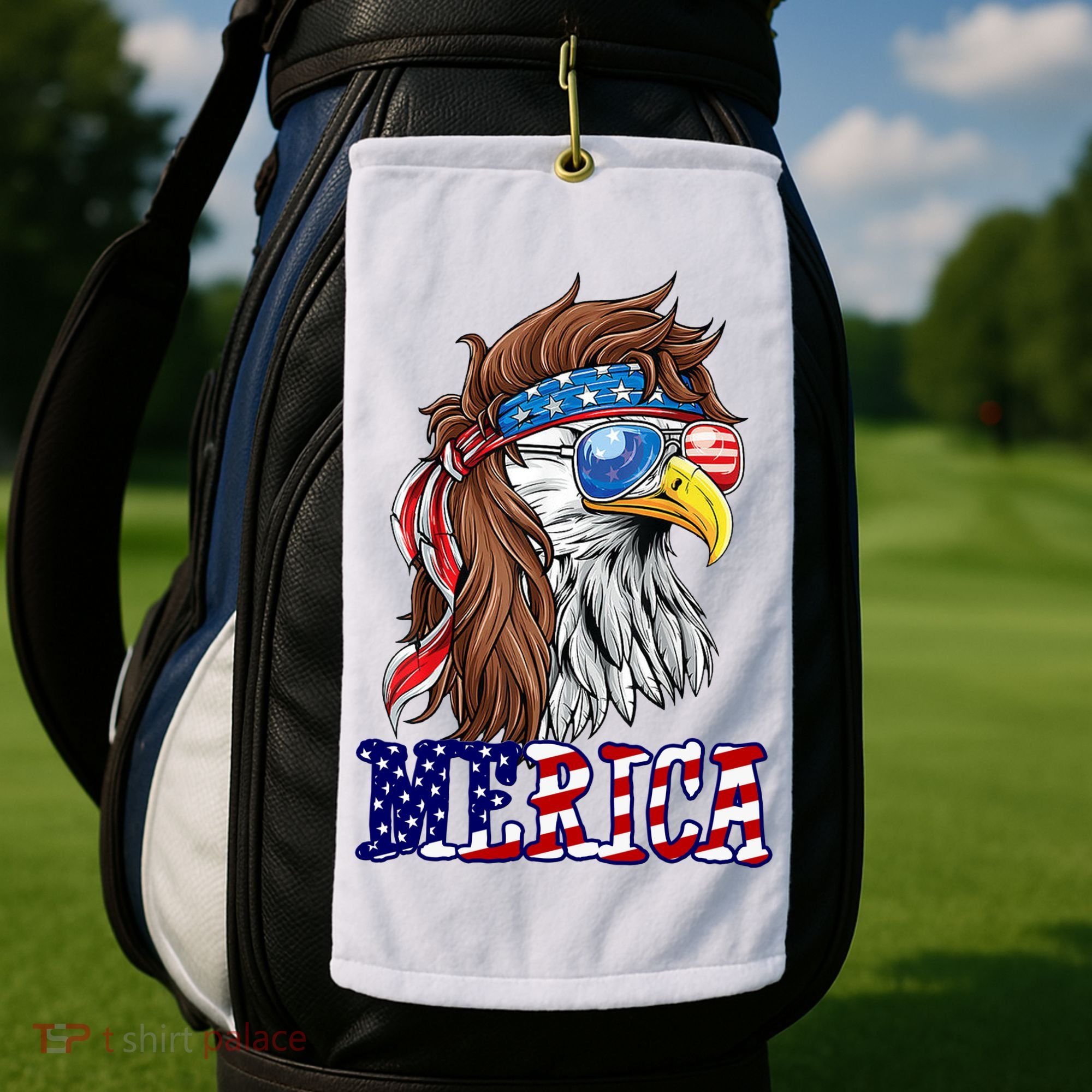 Merica Mullet Eagle Independence Day Golf Towel