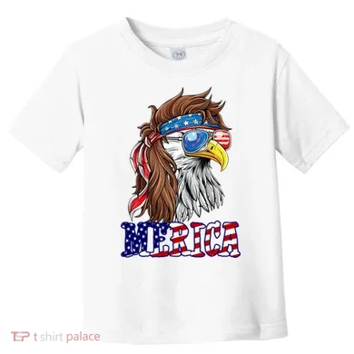 Merica Mullet Eagle Independence Day Toddler T-Shirt
