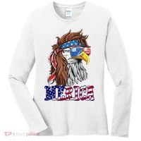 Merica Mullet Eagle Independence Day Women's Long Sleeve Shirt thumb 0