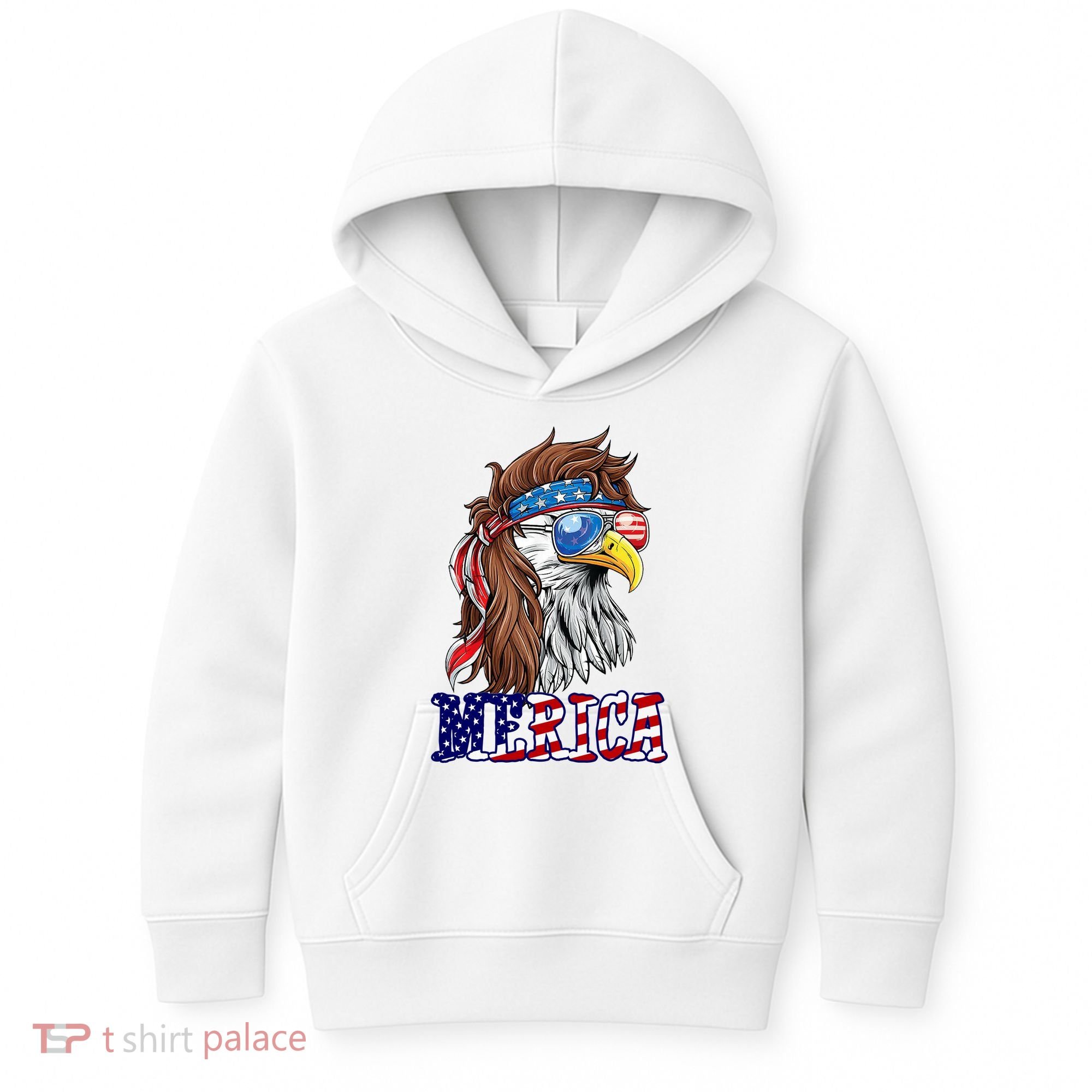 Merica Mullet Eagle Independence Day Kids Hoodie