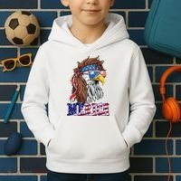 Merica Mullet Eagle Independence Day Kids Hoodie thumb 2