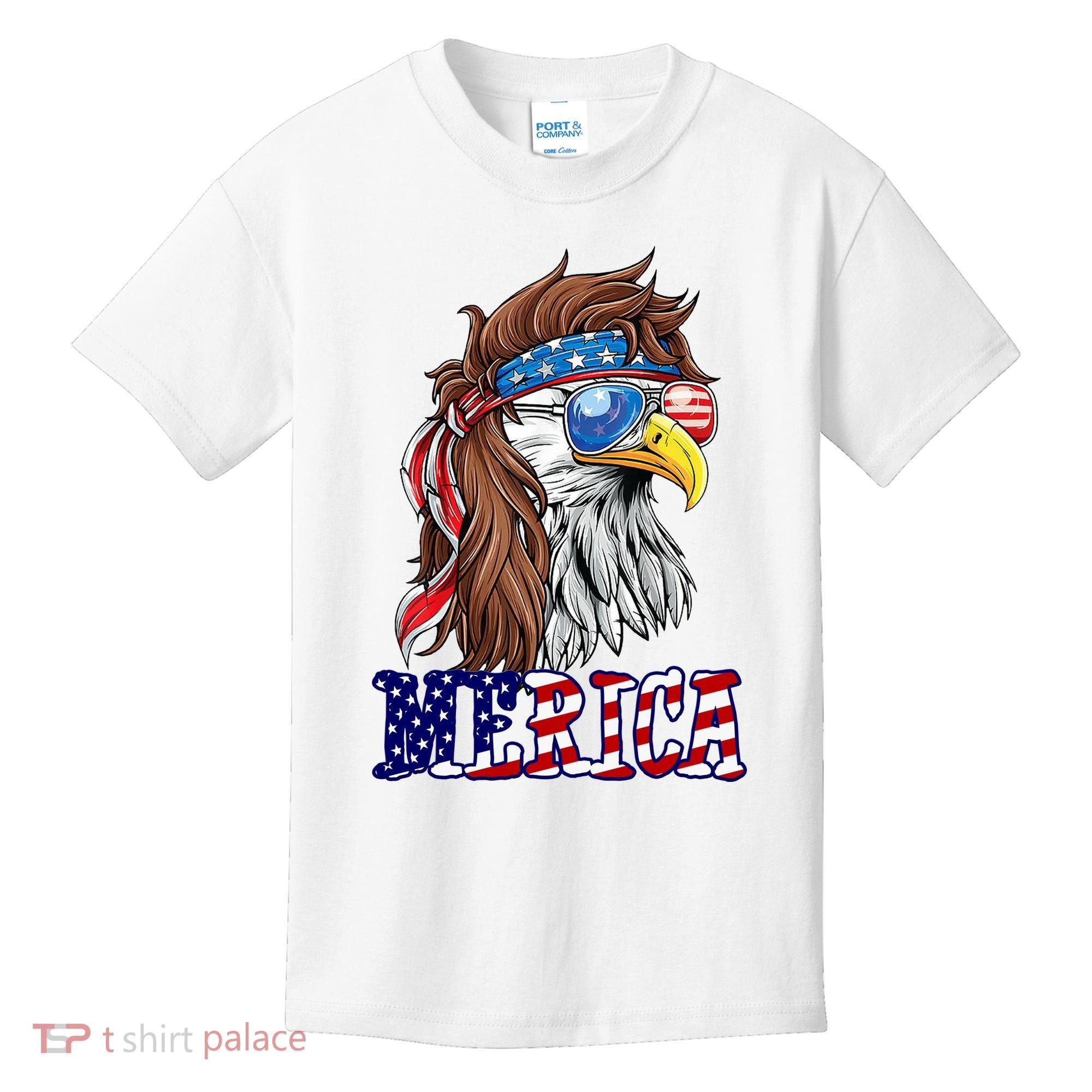 Merica Mullet Eagle Independence Day Kids T-Shirt
