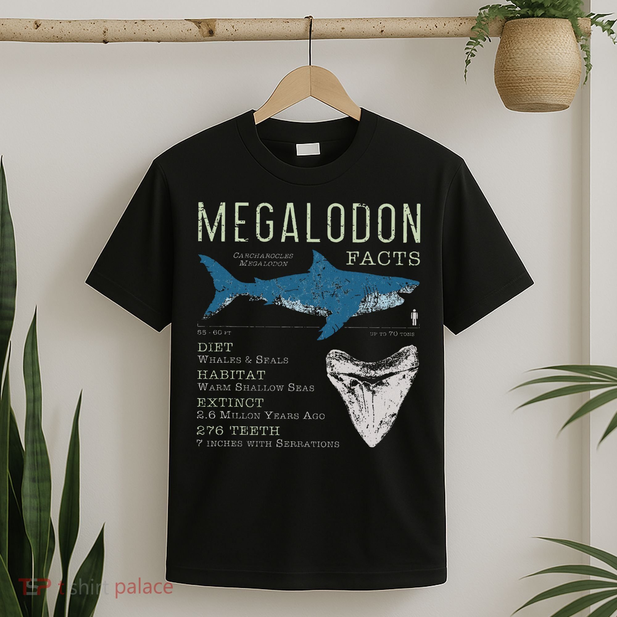Megalodon Meg Facts Funny Shark Lover Gift T-Shirt